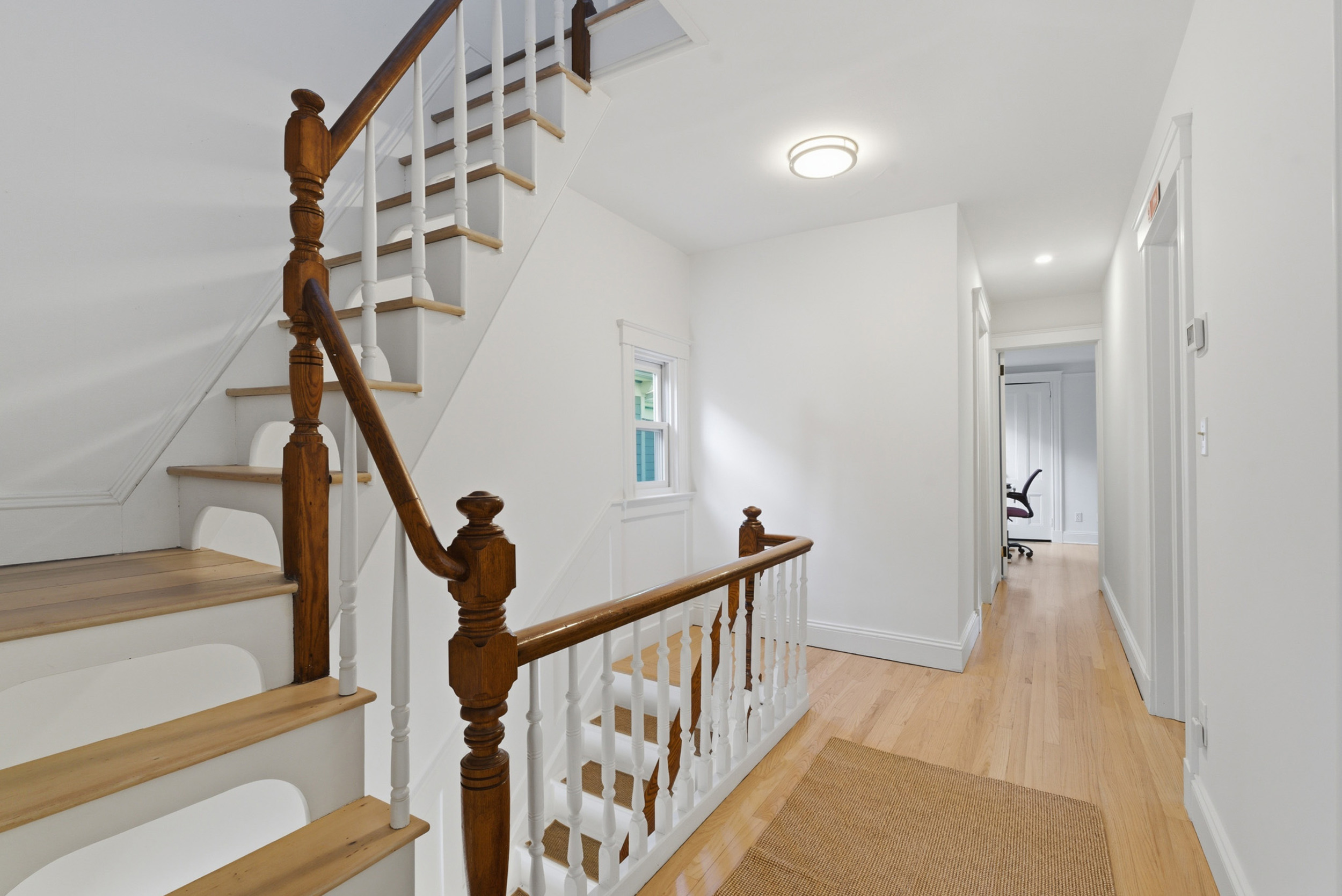 Turned staircase inside 27 N. Dutcher St, Irvington