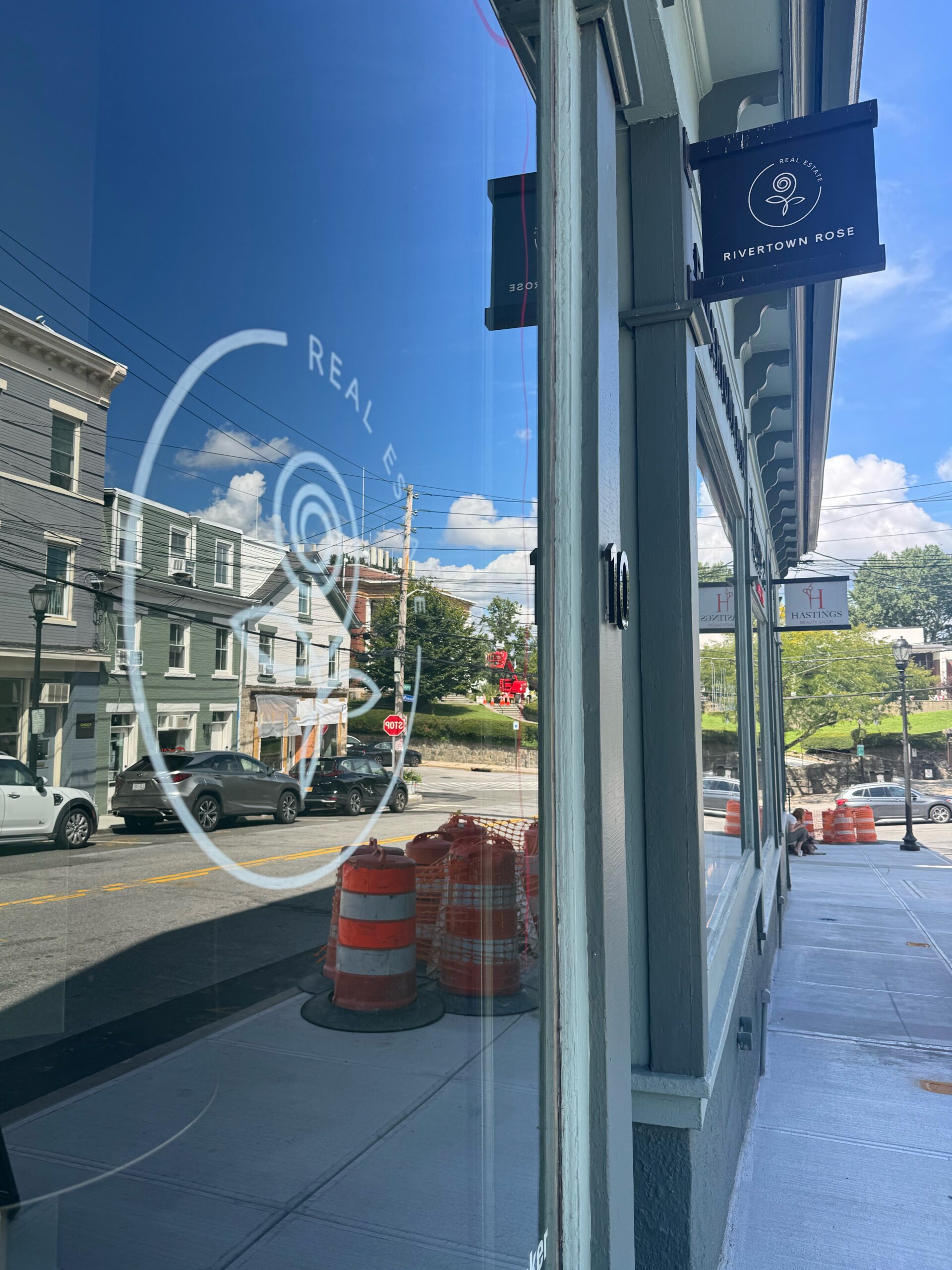 Rivertown Rose Real Estate storefront at 10 Spring Street in Hastings-on-Hudson